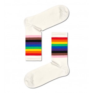 Rainbow Stripe 3/4 Sneaker Sock
